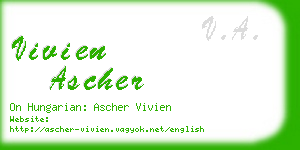 vivien ascher business card